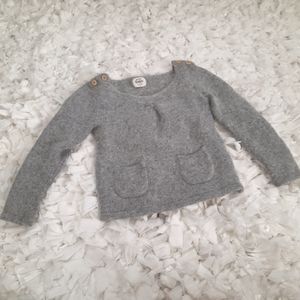 Mini Boden Cozy Grey Sweater Pockets Toddler 2T See Description on sizing